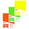JAM Paper Assorted Bright Neon Color Half Sheet Shipping Labels, 5.5" x 8.5"